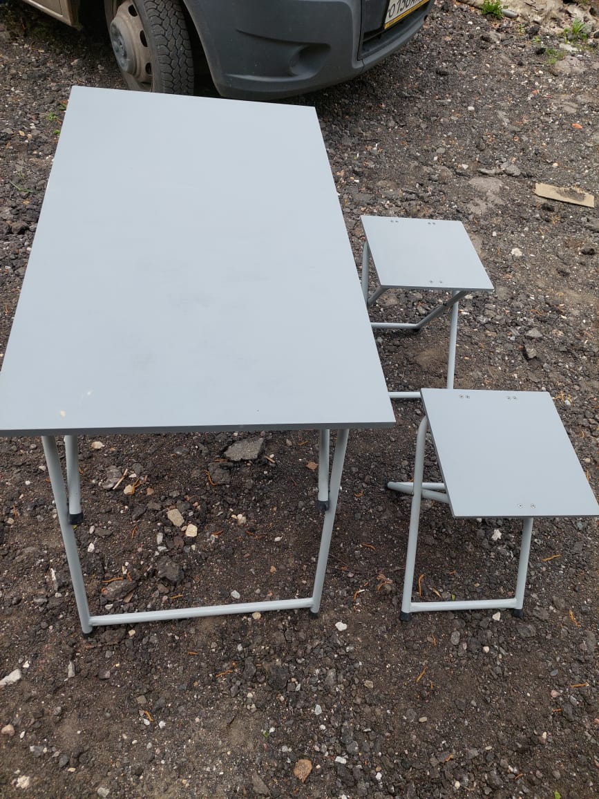 Стол армейский со стульями